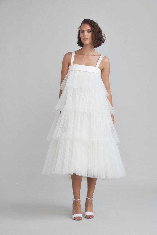LW203 -  Tulle Trapeze Dress, $1,495, dress from Collection Little White Dress by Amsale