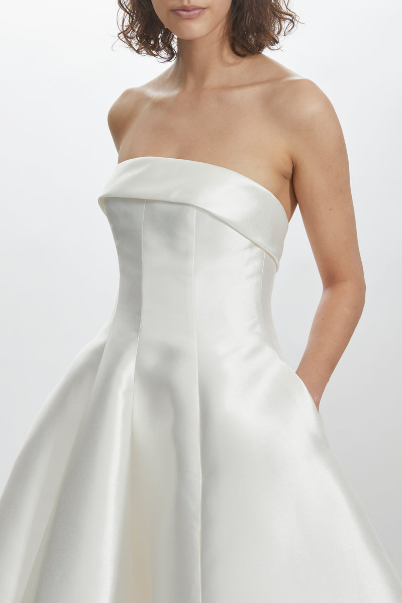 Mikado Strapless Dress Ivory / 6 | Amsale Mikado Strapless Dress Ivory / 6 | Amsale