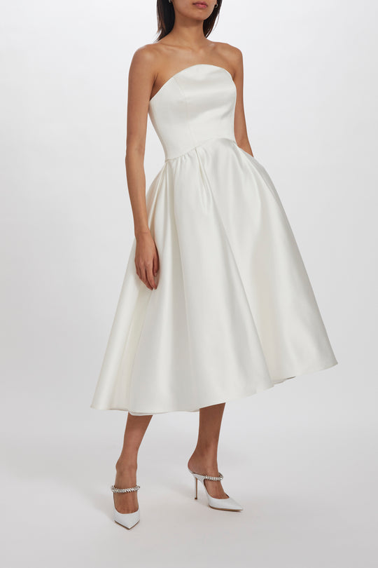 LW224, $895, dress from Collection Little White Dress by Amsale, Fabric: duchess-satin