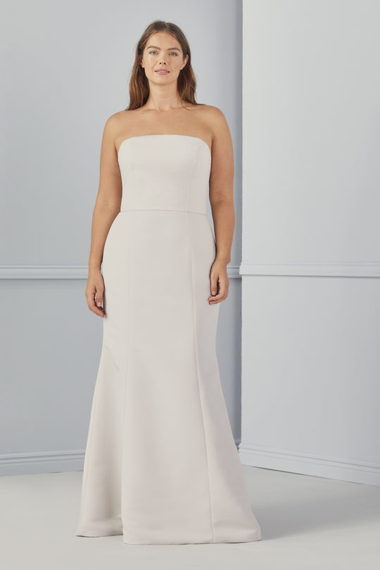 Agnes, $300, dress from Collection Bridesmaids by Amsale, Fabric: faille