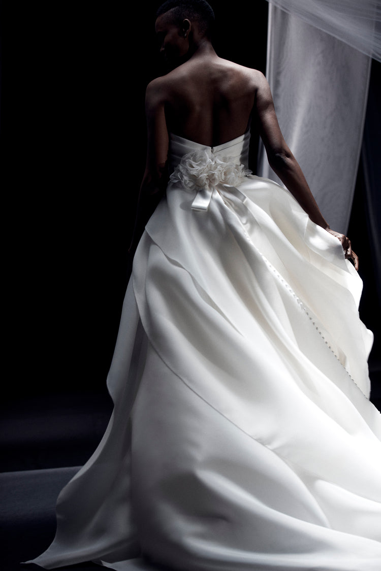 Lotus, dress from Collection Bridal by Amsale, Fabric: faille