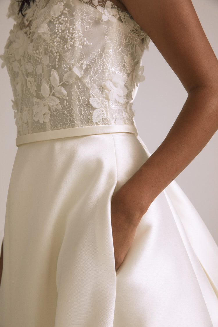 Alice, dress from Collection Bridal by Nouvelle Amsale, Fabric: 3d-floral-embellished-illusion-tulle-and-mikado