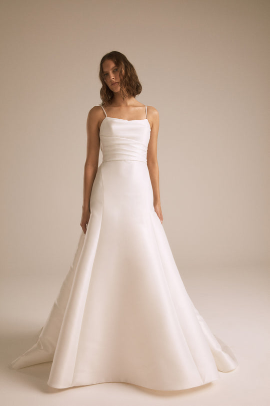 Golda, $2,695, dress from Collection Bridal by Nouvelle Amsale, Fabric: mikado