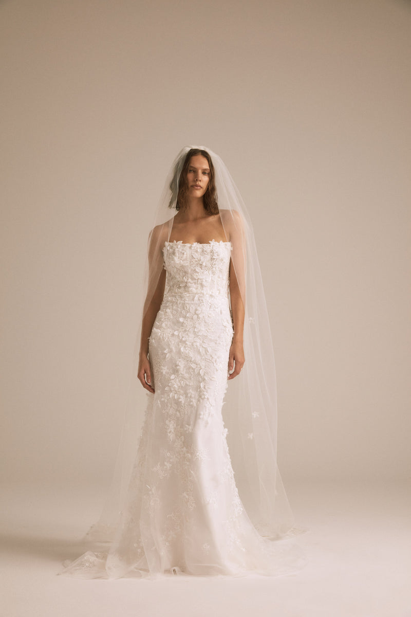 3D Floral Embellished Veil – Amsale