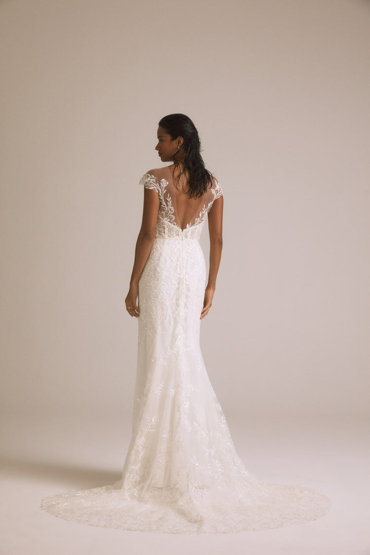 Pasha, dress from Collection Bridal by Nouvelle Amsale, Fabric: floral-embellished-illusion-tulle