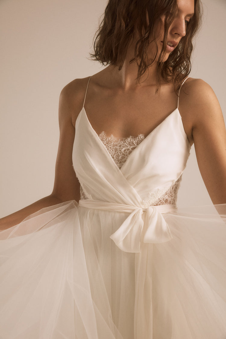 Penny, dress from Collection Bridal by Nouvelle Amsale, Fabric: silk-chiffon