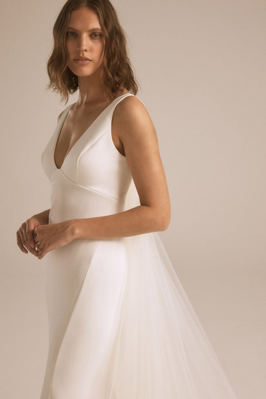 Toni, $2,400, dress from Collection Bridal by Nouvelle Amsale, Fabric: scuba