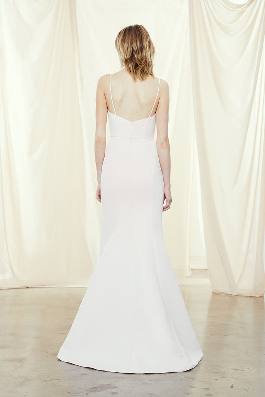 Moe, $300, dress from Collection Bridesmaids by Amsale, Fabric: faille