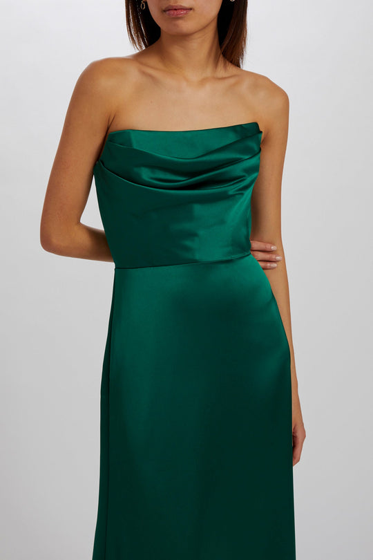 Jara - Emerald, $300, dress by color from Collection Bridesmaids by Amsale