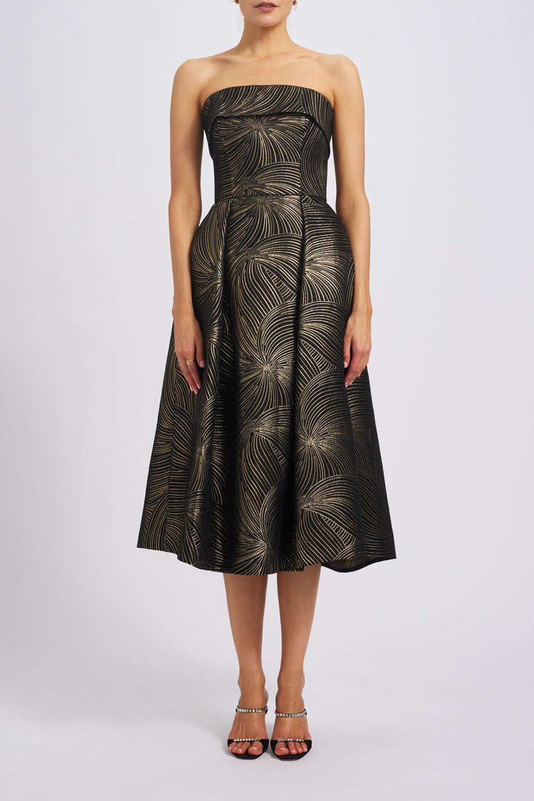 P733 - Black-Gold, dress by color from Collection Evening by Amsale