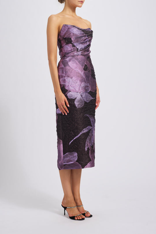 Cloqué Strapless Cocktail Dress, $1,555, dress from Collection Evening by Amsale, Fabric: cloque