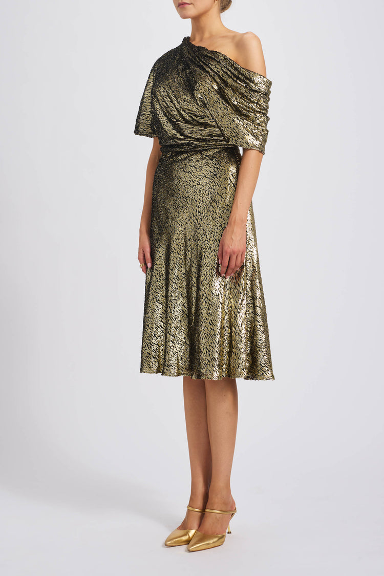 P735 - Black-Gold, dress by color from Collection Evening by Amsale