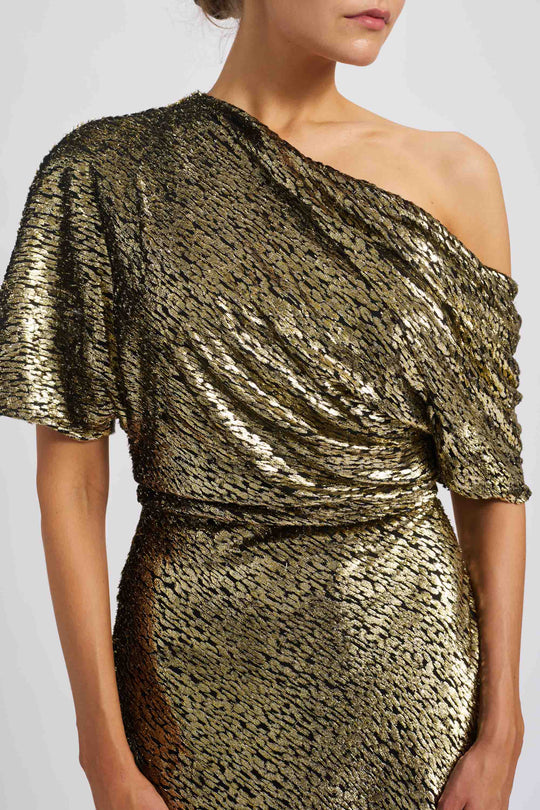 P735 - Black-Gold, $2,195, dress by color from Collection Evening by Amsale