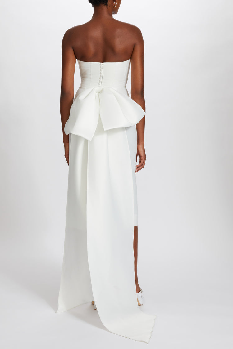 Mikado Oversized Bow Dress Ivory / 2