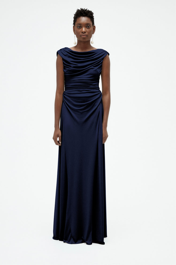 Draped Cowl Jersey Dress, dress from Collection Evening by Amsale, Fabric: jersey