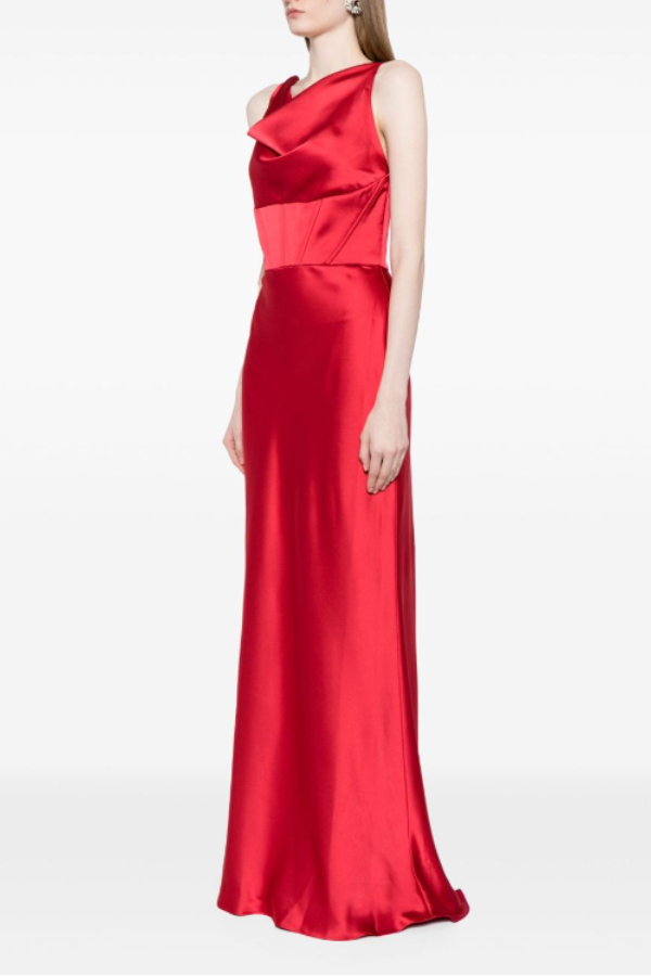 Fluid Satin Corset Gown, dress from Collection Evening by Amsale, Fabric: fluid-satin