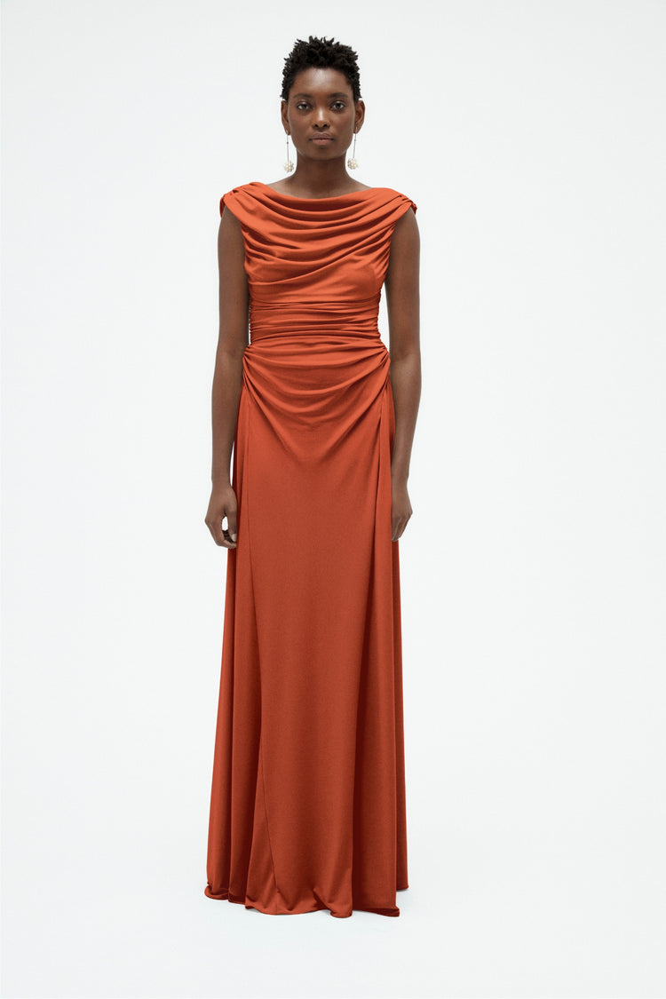 Draped Cowl Jersey Dress, dress from Collection Evening by Amsale, Fabric: jersey