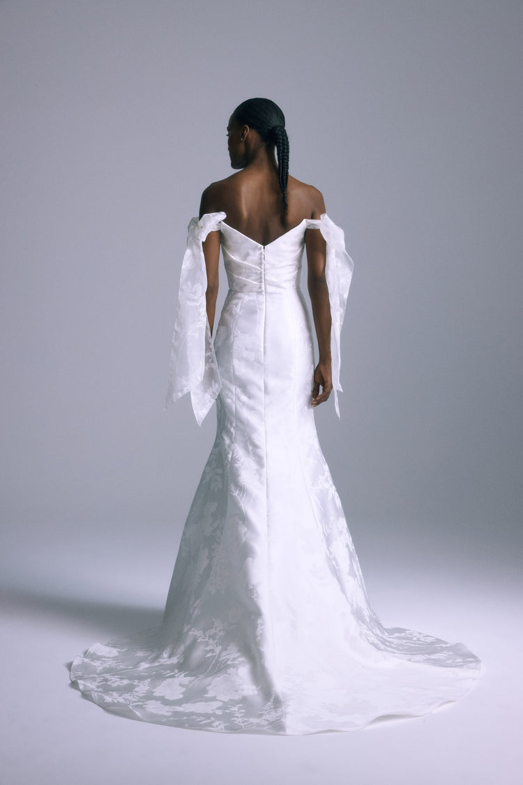 Maeve, dress from Collection Bridal by Amsale, Fabric: floral-print-mikado