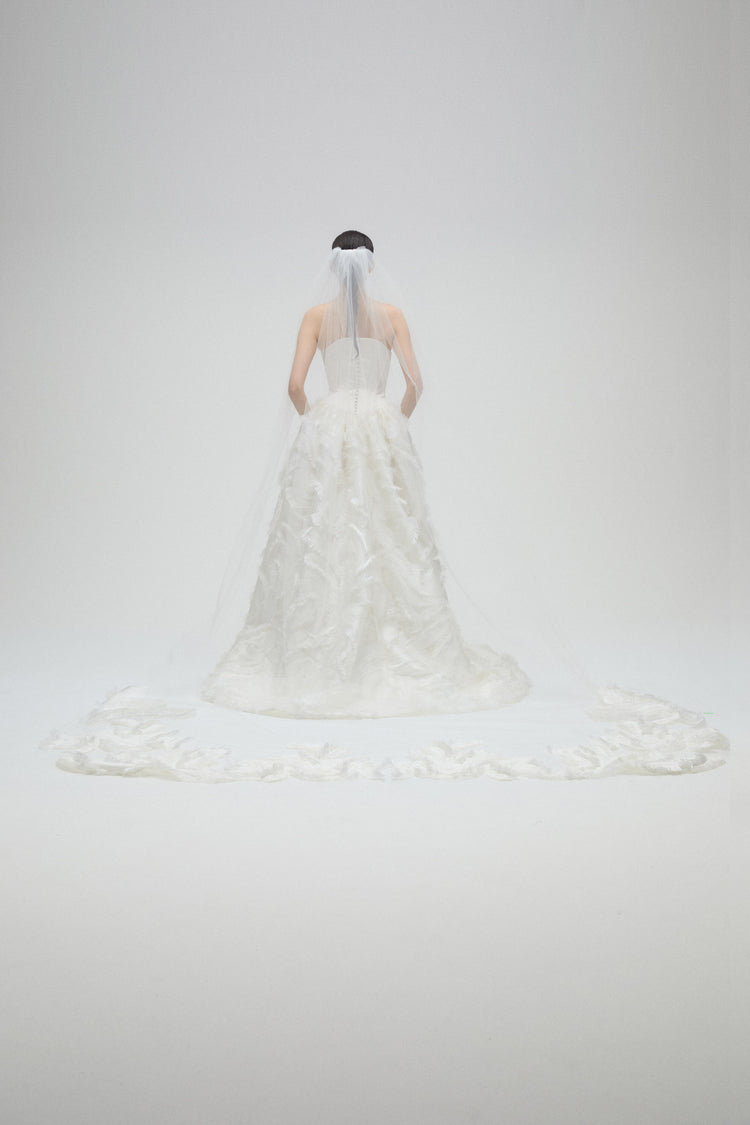 Oleander Veil, accessory from Collection Accessories by Amsale, Fabric: jacquard