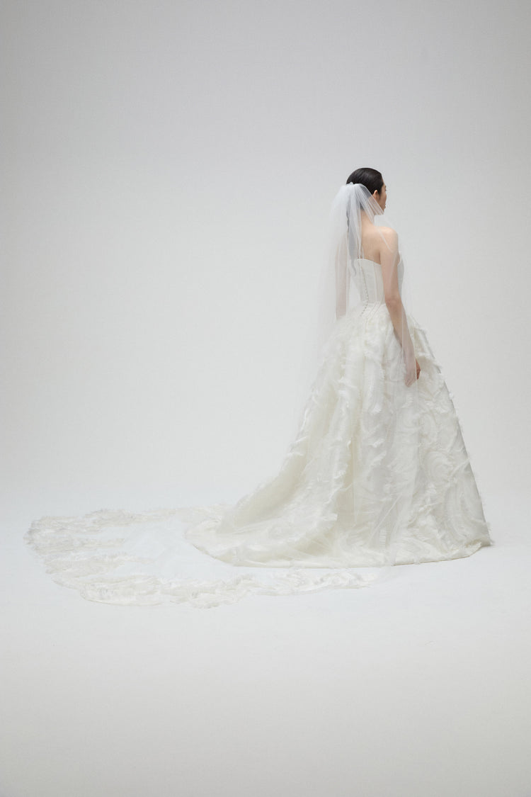 Oleander Veil, accessory from Collection Accessories by Amsale, Fabric: jacquard