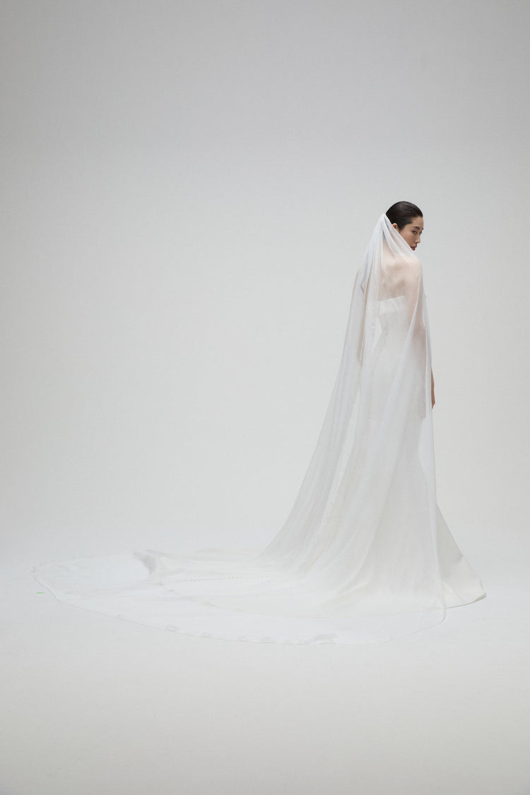 Silk Chiffon Veil, accessory from Collection Accessories by Amsale, Fabric: silk-chiffon