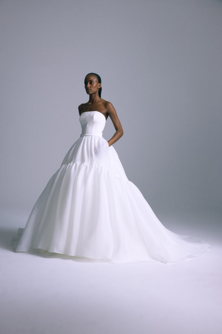 Toby, dress from Collection Bridal by Amsale, Fabric: gazar