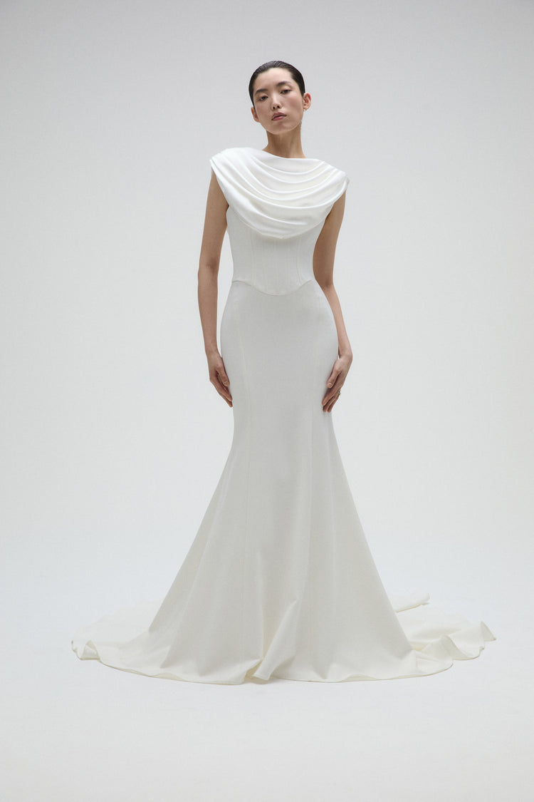 Satin Shawl, dress from Collection Accessories by Amsale, Fabric: crepe