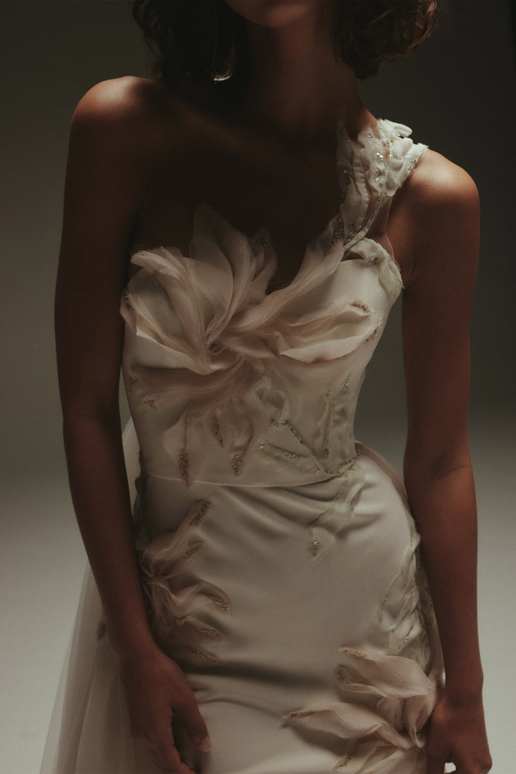 Marisol, dress from Collection Bridal by Amsale, Fabric: crepe