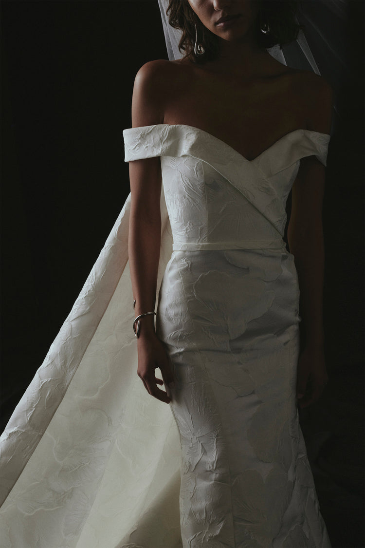 Martine, dress from Collection Bridal by Amsale, Fabric: jacquard