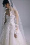 AVM762 - Embroidered Cathedral Veil., accessory from Collection Accessories by Amsale, Fabric: embroidered-tulle