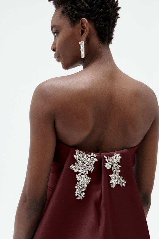 Embellished Column Mikado Gown - alternate view