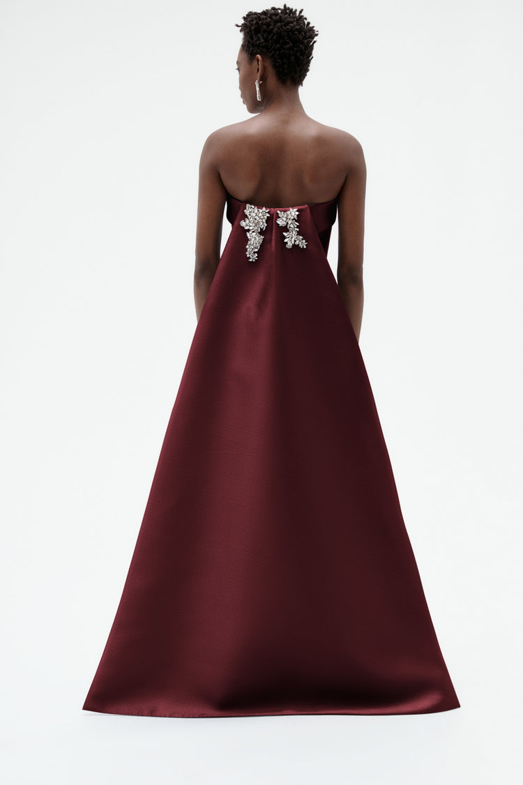 Image number 20: Embellished Column Mikado Gown, back view