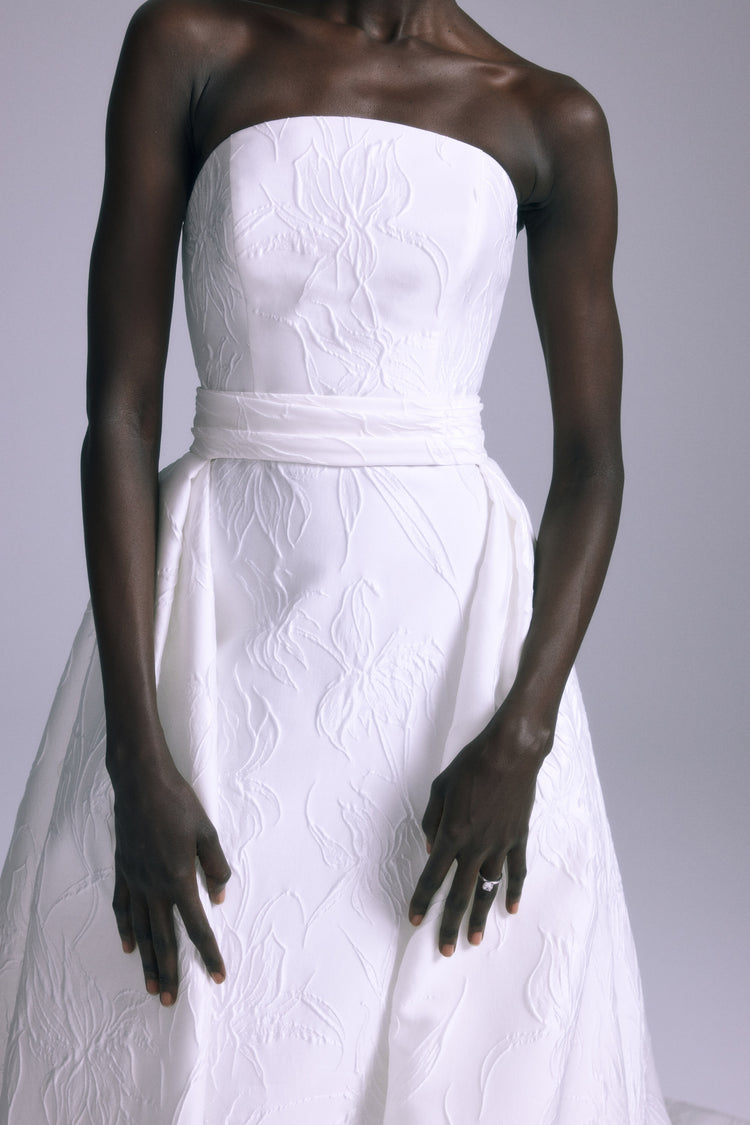 akira silver dress Akira – Amsale