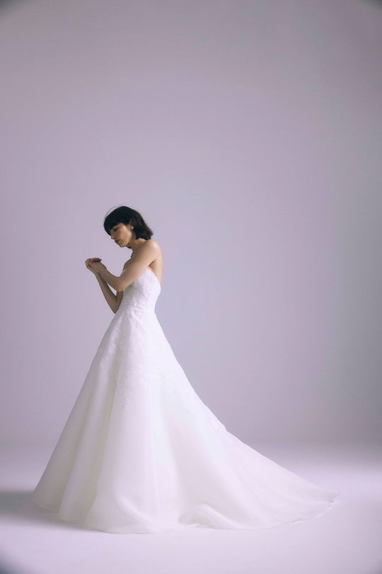 Margaret, $5,795, dress from Collection Bridal by Amsale, Fabric: gazar