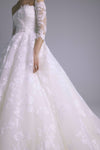 Milena, dress from Collection Bridal by Amsale, Fabric: embroidered-beaded-lace