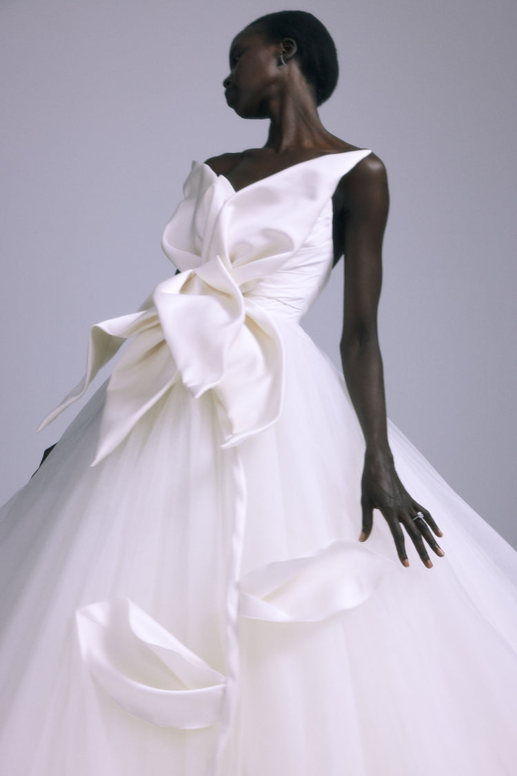 Orchid, dress from Collection Bridal by Amsale, Fabric: taffeta
