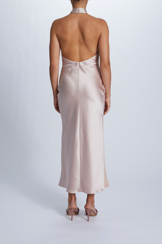 Brooks, $300, dress from Collection Bridesmaids by Amsale, Fabric: fluid-satin