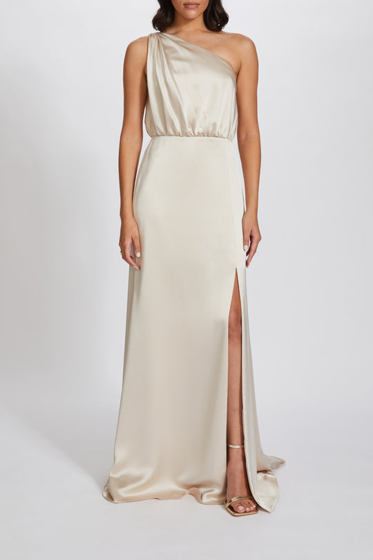 Caprice, $300, dress from Collection Bridesmaids by Amsale, Fabric: fluid-satin
