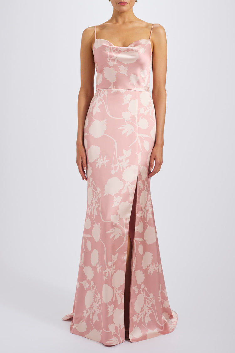 Everest, dress from Collection Bridesmaids by Amsale, Fabric: print-fluid-satin