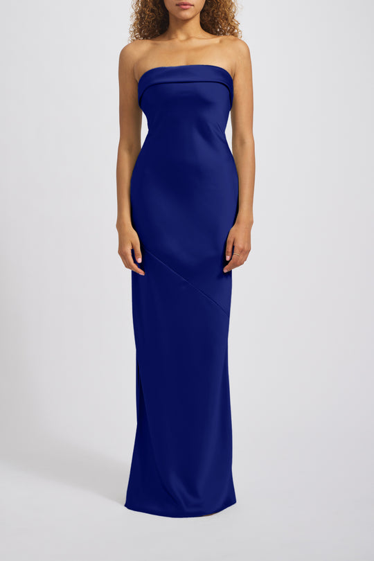 Fable, $300, dress from Collection Bridesmaids by Amsale, Fabric: fluid-satin