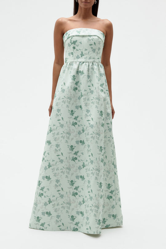 Joan, $360, dress from Collection Bridesmaids by Amsale, Fabric: faille