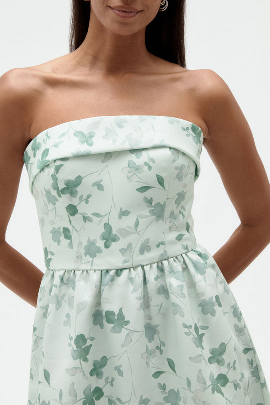 Joan, $360, dress from Collection Bridesmaids by Amsale, Fabric: faille