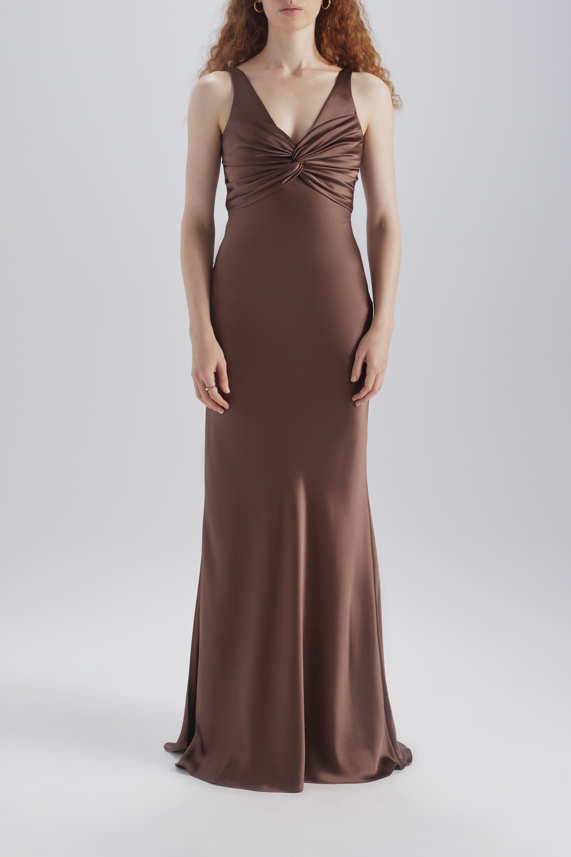 amsale champagne dress Imani