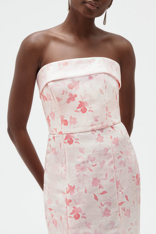 Rowe, $360, dress from Collection Bridesmaids by Amsale, Fabric: faille