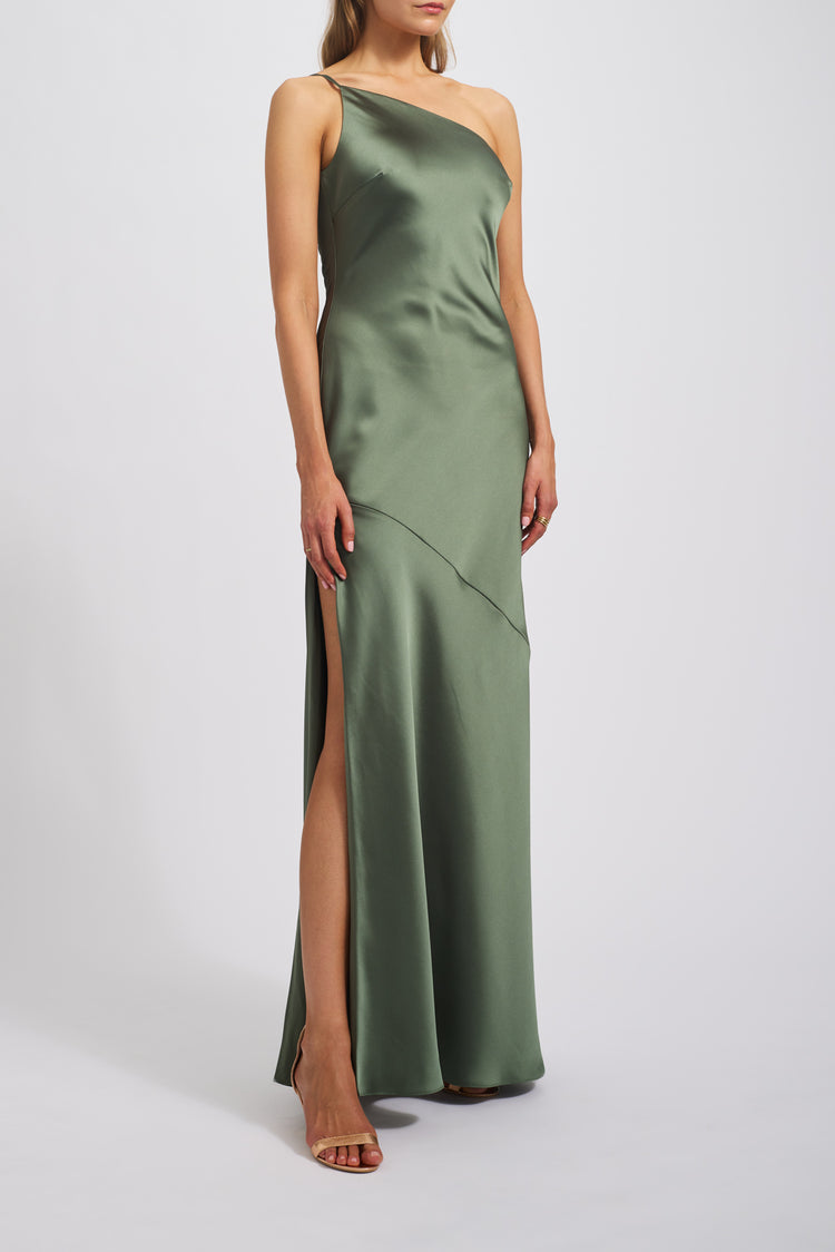 amsale one shoulder dress Amsale one-shoulder Draped Gown | Black