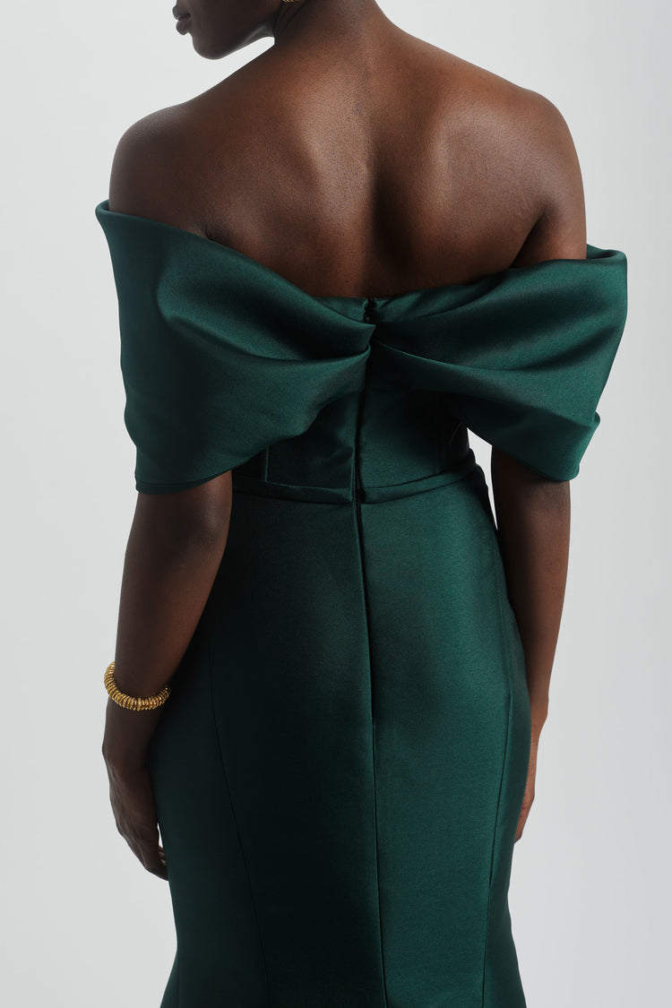 Off-the-Shoulder Bow Gown, dress from Collection Evening by Amsale, Fabric: mikado