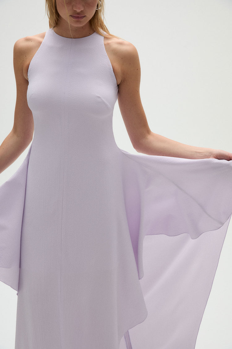 Pebble Crepe Halter Dress, dress from Collection Evening by Amsale, Fabric: crepe
