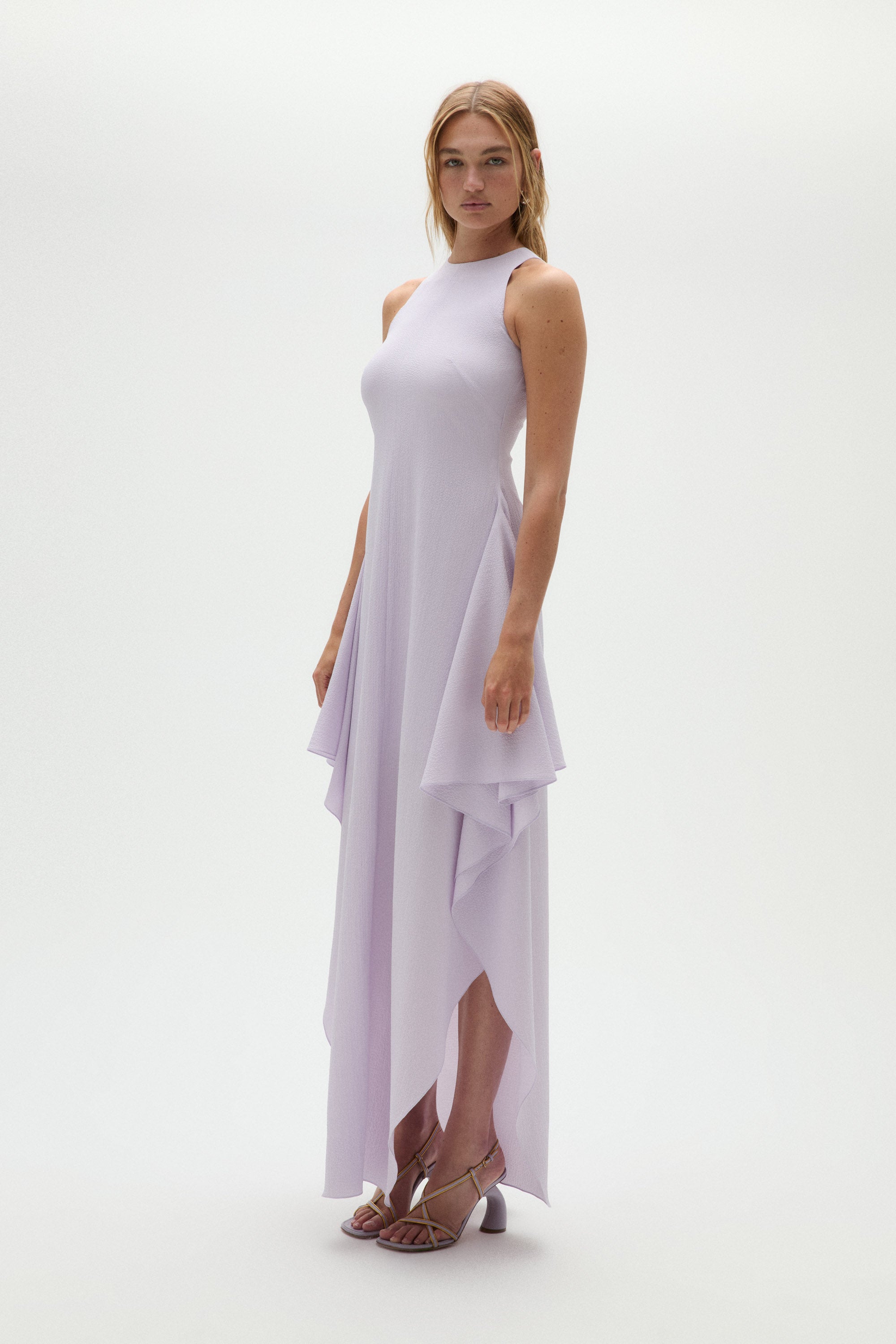 slim fit dress slacks Pebble Crepe Halter Dress Lilac / 16