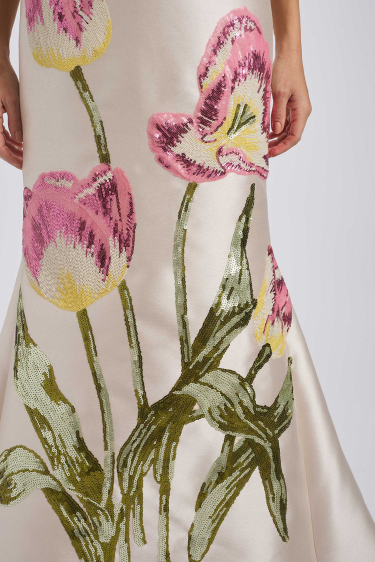 Sequin Appliqué Gown, dress from Collection Evening by Amsale, Fabric: mikado