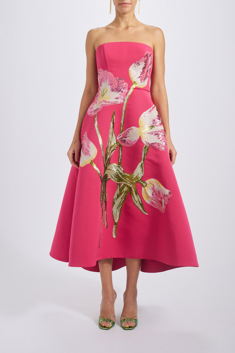 P820A - Cerise, dress by color from Collection Evening by Amsale